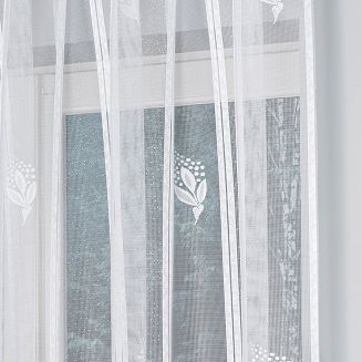 Firanka żakardowa gotowa na żabki BEATA 300x160 biała