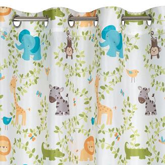 Zasłona gotowa na przelotkach JUNGLE 140x250 Eurofirany biały