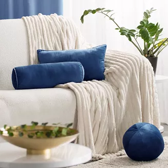 Poszewka dekoracyjna GAJA2 60x60 Eurofirany granatowa z lamówką