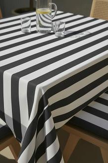 Grafitowy Obrus Ogrodowy Wodoodporny 140x200 STRIPES