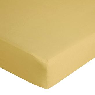 Prześcieradło jersey z gumką  180x200 Design91 musztardowy