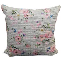 Poszewka z kory 40x40 wzór polne róże na szarym tle