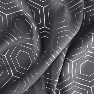 Zasłona gotowa na przelotkach KAJA 135x250 Eurofirany grafitowy