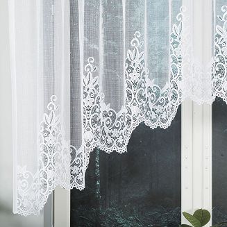 Firanka żakardowa gotowa na żabki BERENIKA 330x140 biała