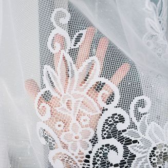 Firanka żakardowa gotowa na żabki BERENIKA 330x140 biała
