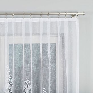 Firanka żakardowa gotowa na żabki BERENIKA 330x140 biała