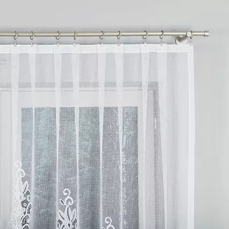 Firanka żakardowa gotowa na żabki BERENIKA 330x140 biała