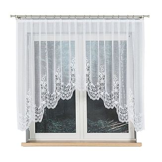 Firanka żakardowa gotowa na żabki BERENIKA 330x140 biała