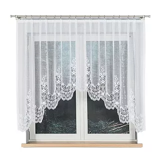 Firanka żakardowa gotowa na żabki BERENIKA 330x140 biała