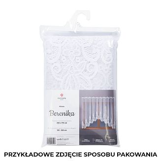 Firanka żakardowa gotowa na żabki BERENIKA 330x140 biała