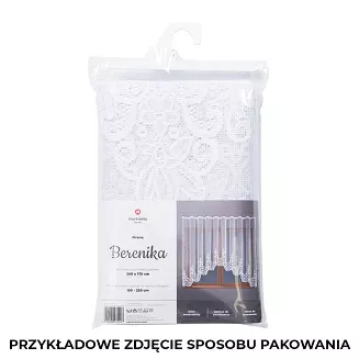 Firanka żakardowa gotowa na żabki BERENIKA 330x140 biała