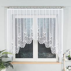 Firanka żakardowa gotowa na żabki BERENIKA 330x140 biała