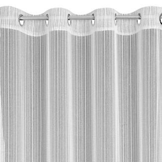 Firana gotowa na przelotkach NOELIA 300x250 Eurofirany biała