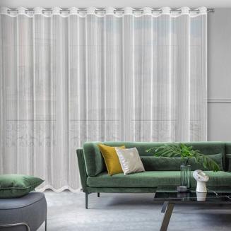 Firana gotowa na przelotkach NOELIA 300x250 Eurofirany biała