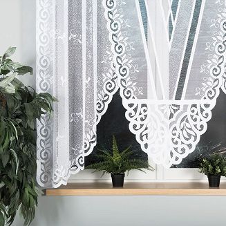 Firanka żakardowa gotowa na żabki RENATA 250x160 biała