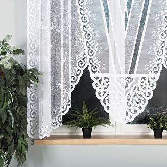 Firanka żakardowa gotowa na żabki RENATA 250x160 biała