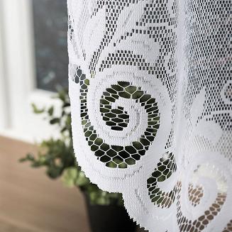 Firanka żakardowa gotowa na żabki RENATA 250x160 biała