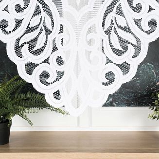 Firanka żakardowa gotowa na żabki RENATA 250x160 biała