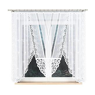 Firanka żakardowa gotowa na żabki RENATA 250x160 biała