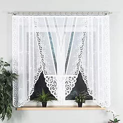 Firanka żakardowa gotowa na żabki RENATA 250x160 biała