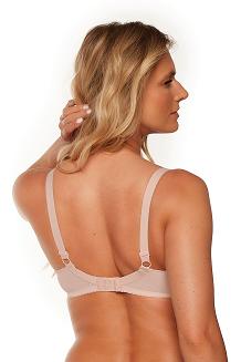 Biustonosz z haftem Semi-Soft Ruby 1230 półusztywniany perłowy szary