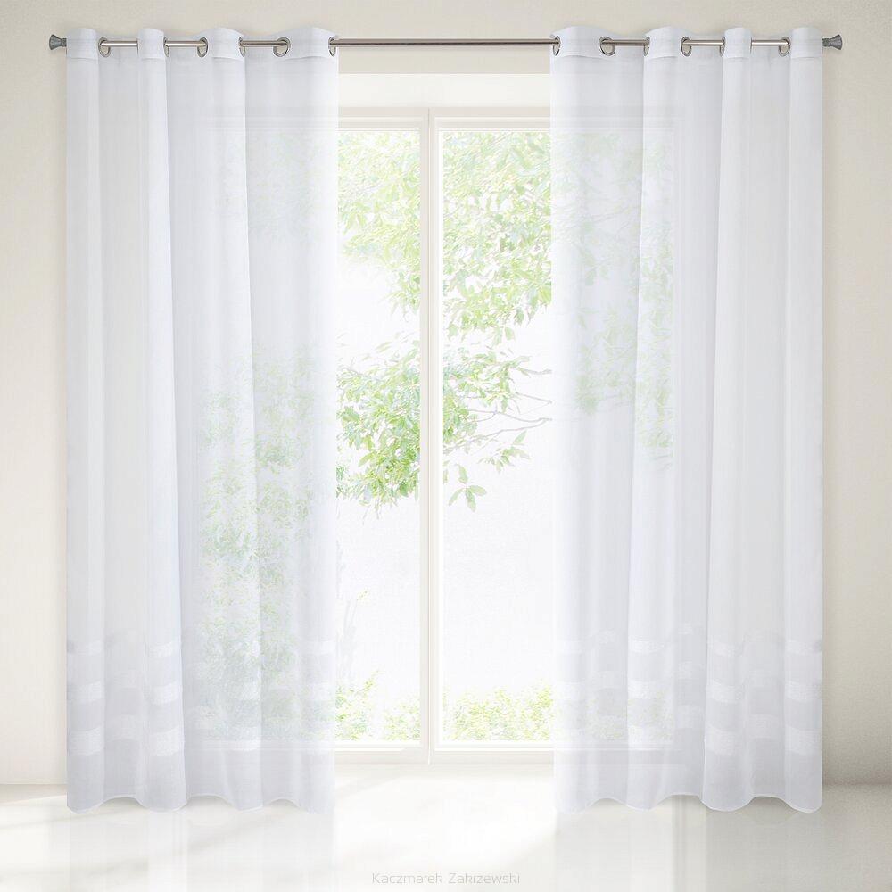 Firana gotowa na przelotkach AILEEN 140x250 Eurofirany biały