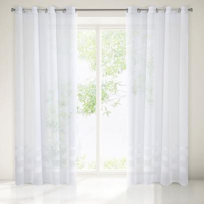 Firana gotowa na taśmie LAURA 140x280 Eurofirany biała