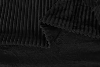 Pościel polarowa MIŚ 200x220 welur czarna w prążki