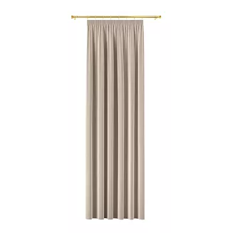 Zasłona gotowa na taśmie BLACKOUT VELVET 140x250 ciemnokremowa