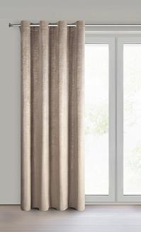 Zasłona gotowa na przelotkach BETHY 135x250 Eurofirany brązowy