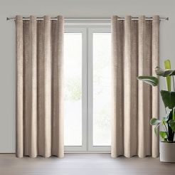 Zasłona gotowa na przelotkach BETHY 135x250 Eurofirany brązowy