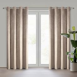 Zasłona gotowa na przelotkach BETHY 135x250 Eurofirany brązowy