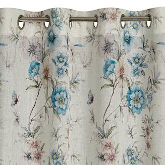 Zasłona gotowa na przelotkach IVY 140x250 Eurofirany naturalny