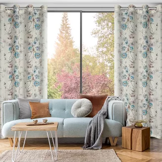 Zasłona gotowa na przelotkach IVY 140x250 Eurofirany naturalny