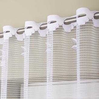 Firanka żakardowa gotowa na szelkach SARA 300x160 biała