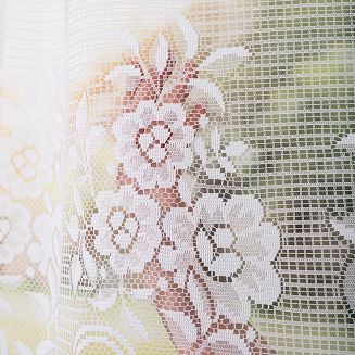 Firanka żakardowa gotowa na szelkach SARA 300x160 biała