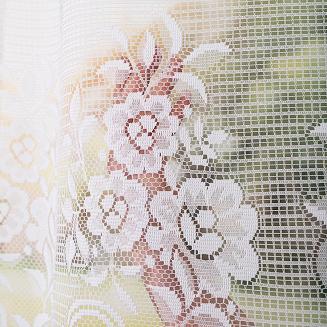 Firanka żakardowa gotowa na szelkach SARA 300x160 biała