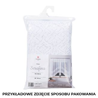 Firanka żakardowa gotowa na szelkach SARA 300x160 biała