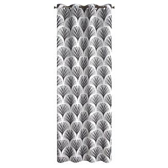 Zasłona gotowa na przelotkach KARIN 140x250 Eurofirany biały/czarny