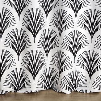 Zasłona gotowa na przelotkach KARIN 140x250 Eurofirany biały/czarny