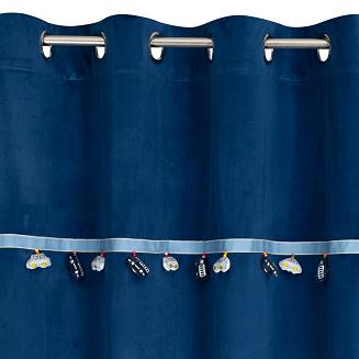 Zasłona gotowa na przelotkach CAR Eurofirany granatowy