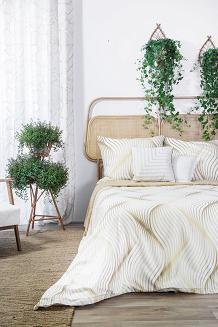 Firana gotowa na przelotkach BLANCA1 140x250 Eurofirany biały/złoty