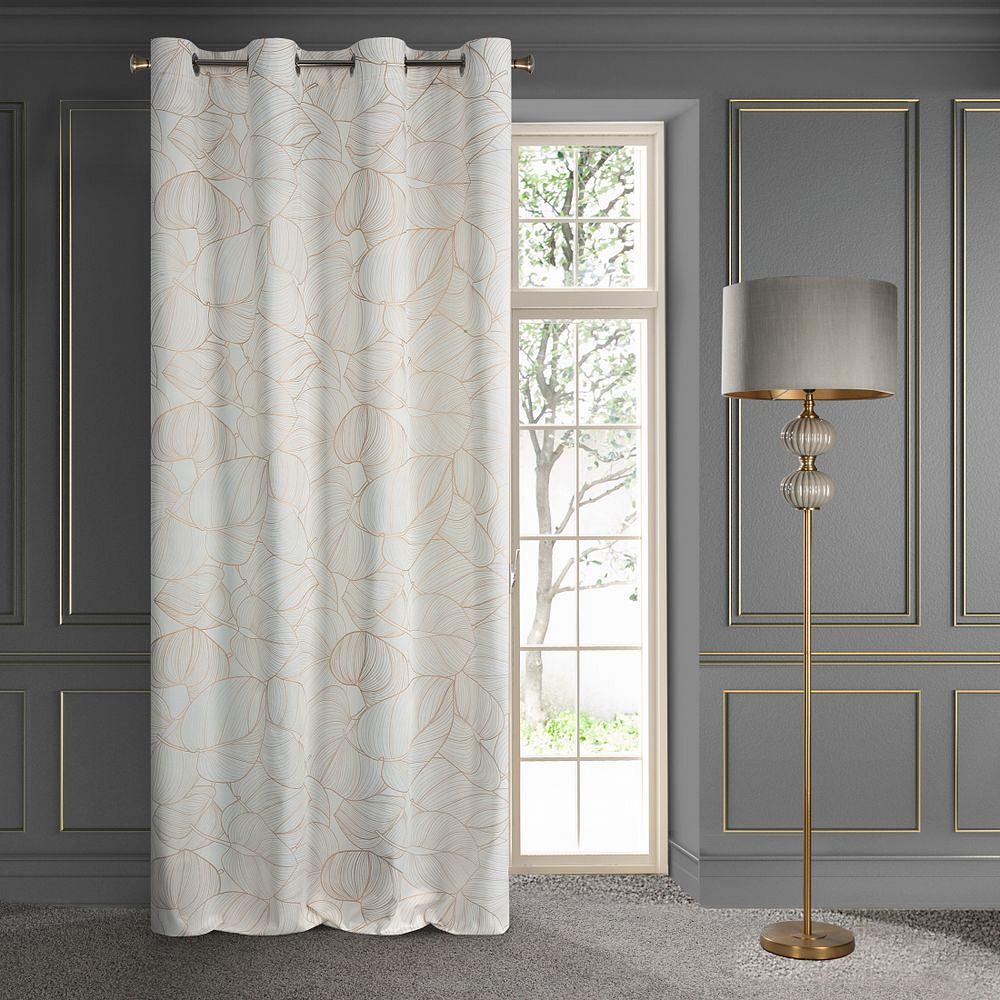 Firana gotowa na przelotkach BLANCA1 140x250 Eurofirany biały/złoty