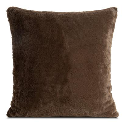 Poszewka dekoracyjna NINA 60x60 Eurofirany ciemnobrązowa futrzana i puszysta