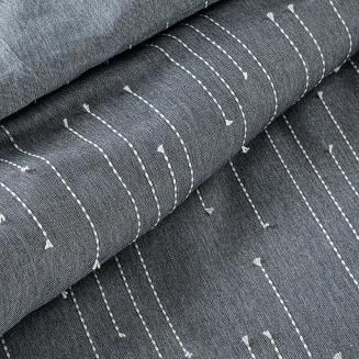 Pościel bawełniana PALERMO8 200x220 Eurofirany jasnoniebieski/naturalny