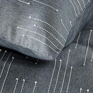 Pościel bawełniana PALERMO8 200x220 Eurofirany jasnoniebieski/naturalny