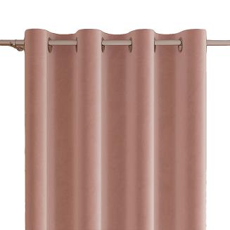 Zasłona gotowa na przelotkach VELVI 140x260 pudrowa
