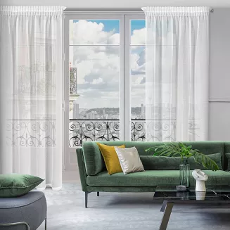 Firana gotowa na taśmie VANESA 140x270 Eurofirany biały