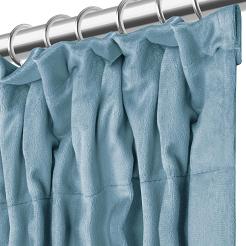Zasłona gotowa na taśmie VELVET SOFT 140x300 welurowa niebieska