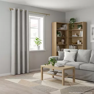 Zasłona gotowa na przelotkach MILAS 140x260 beżowoszara